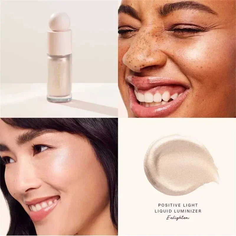 Trending Rare Beauty Positive Light Silky Highlight Liquid Transparent Pearlescent‌ Cheek Nose High Gloss Long Lasting Brighteni
