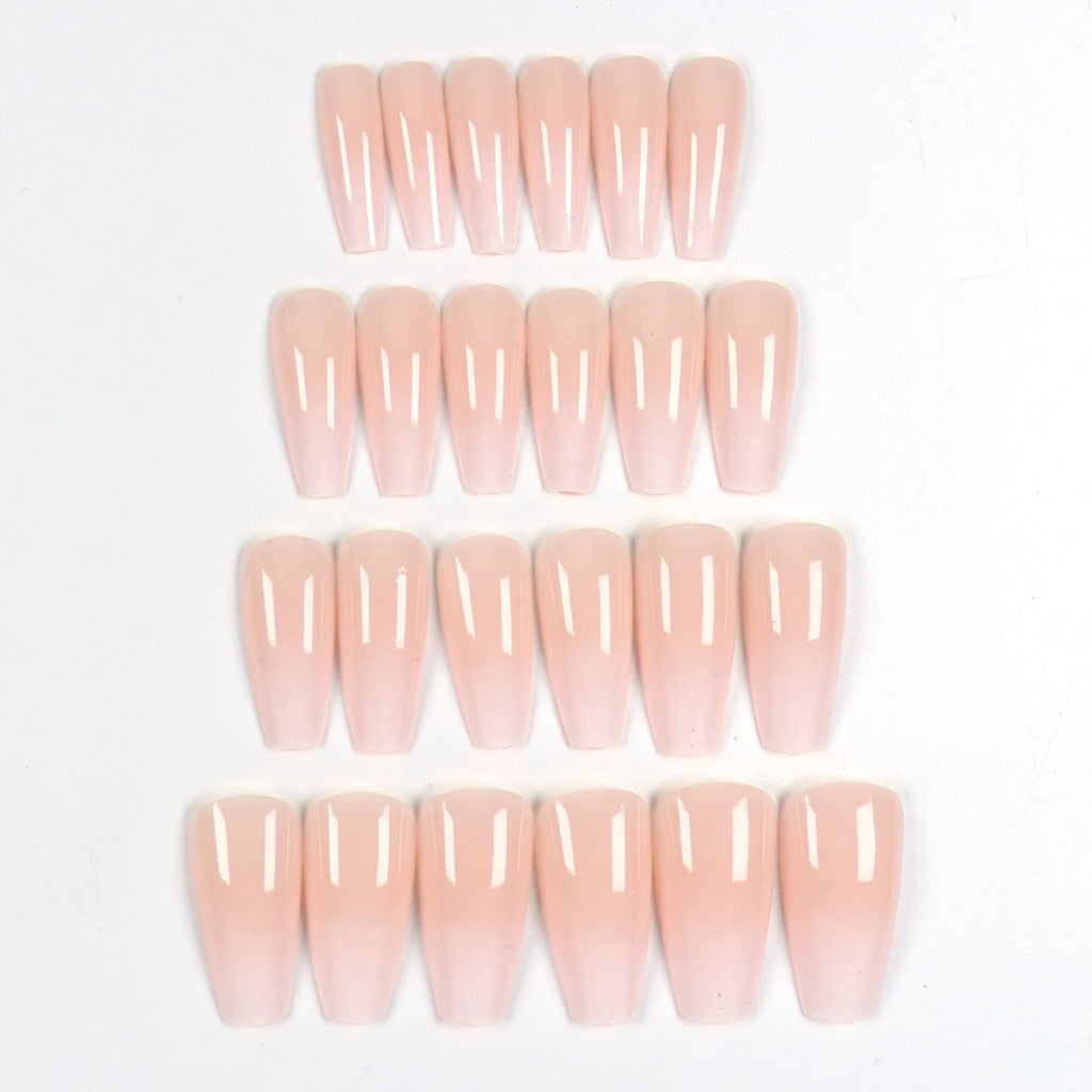 24 PCs Fake Nails with 1 Nail Glue and 1 Nail File