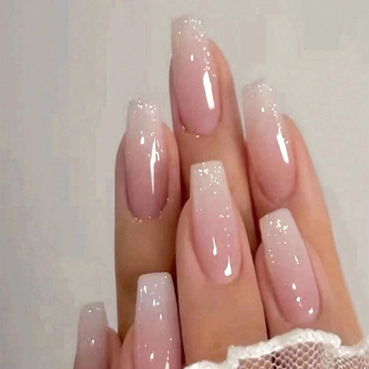 24 PCs Fake Nails with 1 Nail Glue and 1 Nail File