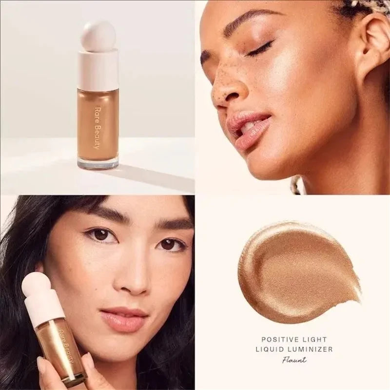 Trending Rare Beauty Positive Light Silky Highlight Liquid Transparent Pearlescent‌ Cheek Nose High Gloss Long Lasting Brighteni